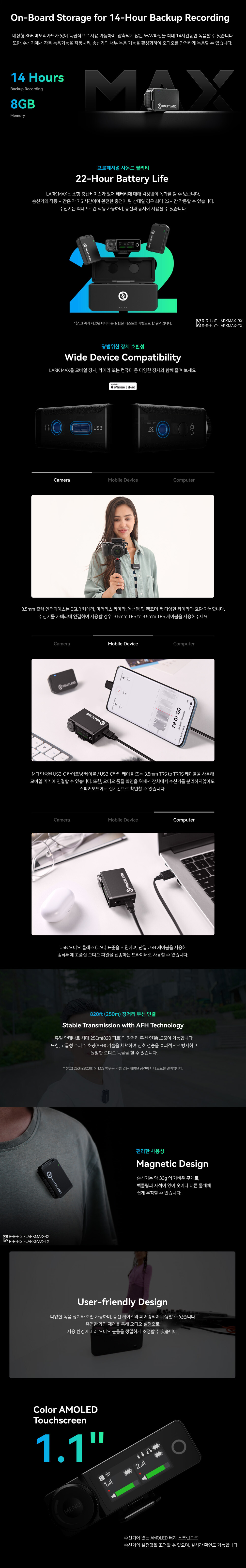 홀리랜드 Hollyland 라크맥스 듀오 LARKMAX DUO 상세 정보 2