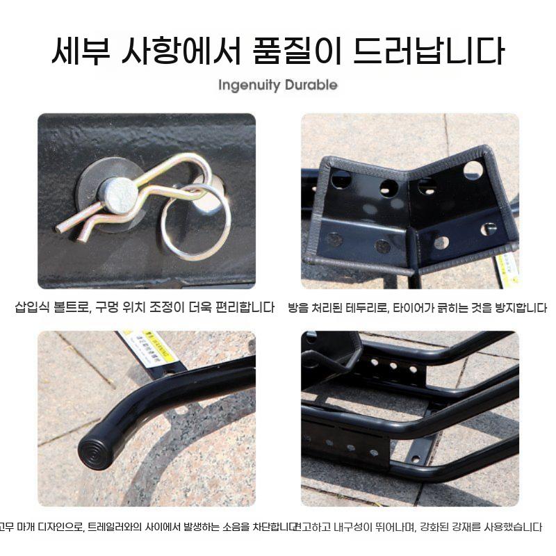 오토바이 받침대 앞바퀴 고정 바이크 휠초크 지지대 브라켓 주차 정비 타이어 - 상세 이미지 5