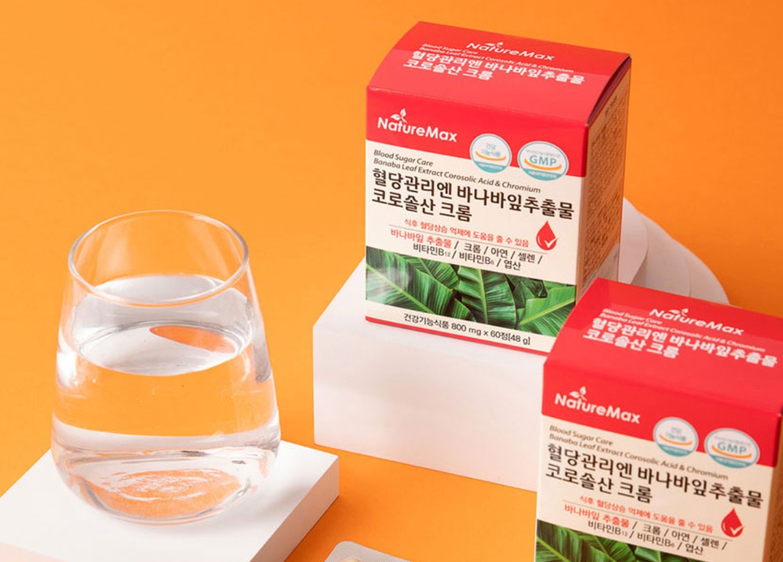 혈당관리엔 바나바잎 추출물 코로솔산 크롬 60정 5통 이미지 8