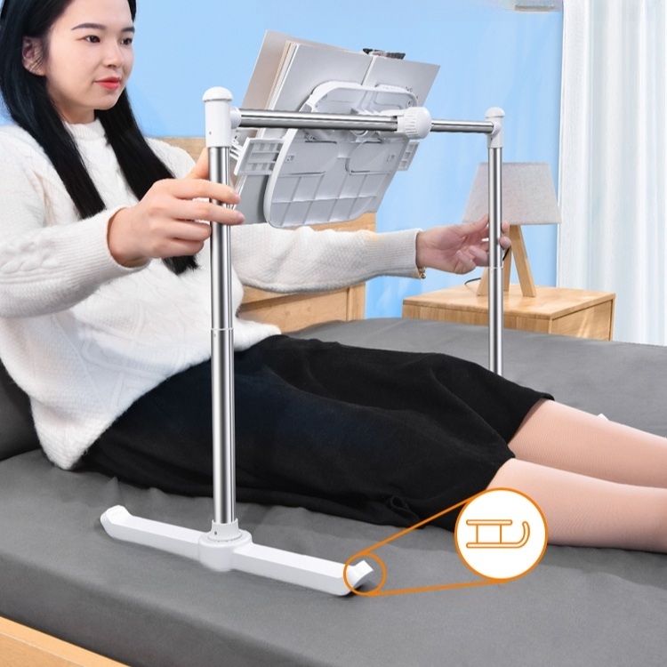 눕서대 나혼자산다 누워서책 침대독서대 태블릿 핸드폰 패드 거치대겸용 화이트 각도 높이 조절 - 상세 이미지 2
