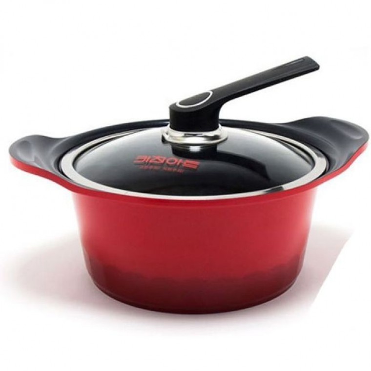 키친아트 냄비 통주물 세라믹 찌게 양수 냄비 S 24cm - 메인 이미지