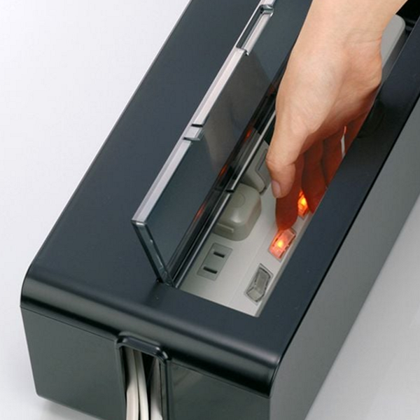 플라스틱 케이블 정리함 리빙 리빙박스 수납함 화이트 뚜껑