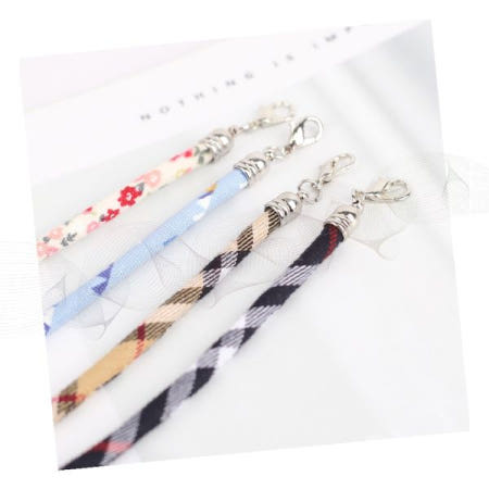 패브릭 마스크 스트랩 목걸이 코튼 원단 꽃무늬 체크 패턴 핸드메이드 감성 액세서리 이어밴드 마스크줄