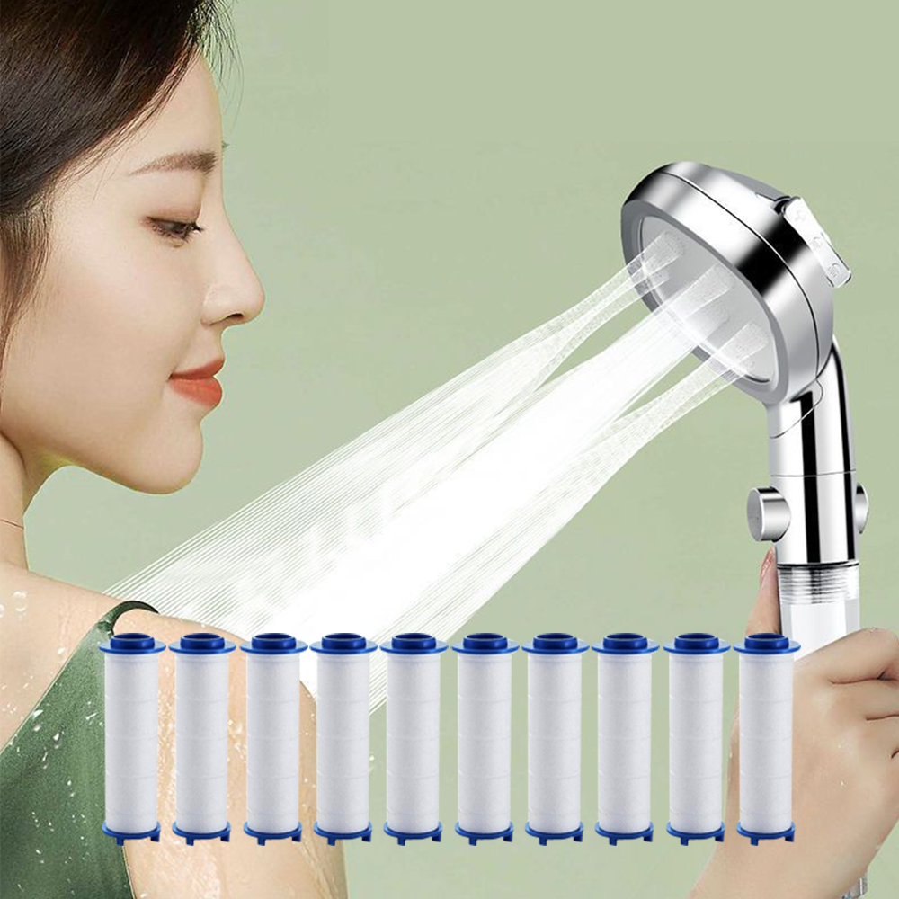 뷰리썸 온오프 필터 샤워기 샤워기헤드 샤워헤드 마름모실버투명+필타10개