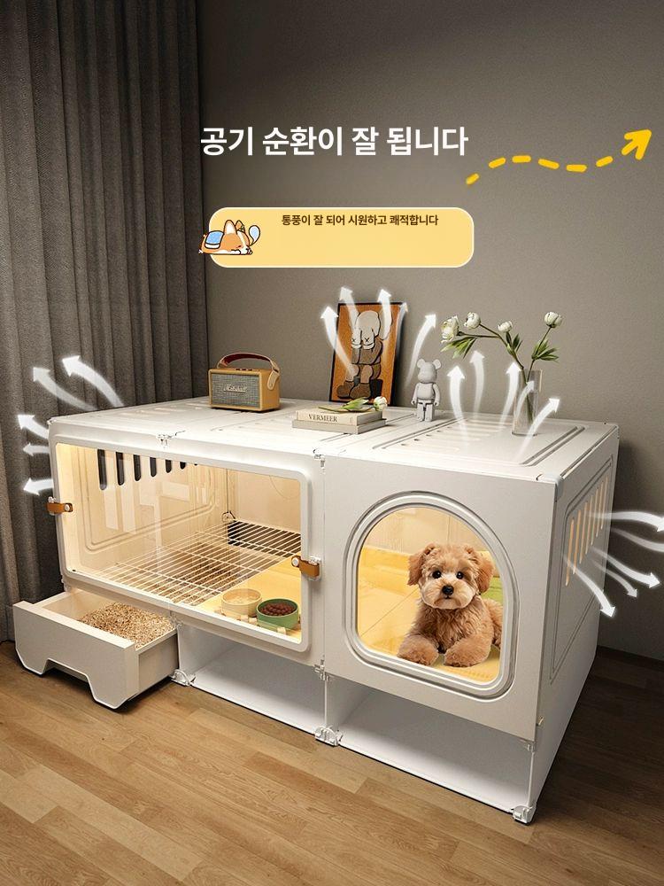 대형 토끼장 투명 케이지 기니피그 사육장 실내 하우스 서랍형 - 상세 이미지 5