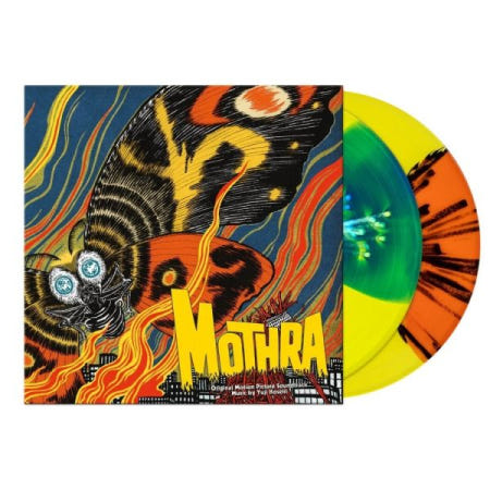 UnKnown [해외](수입 LP) Mothra OST Yellow/Orange & Yelow/Blue Butterfly Effect Black Splatter Vinyl