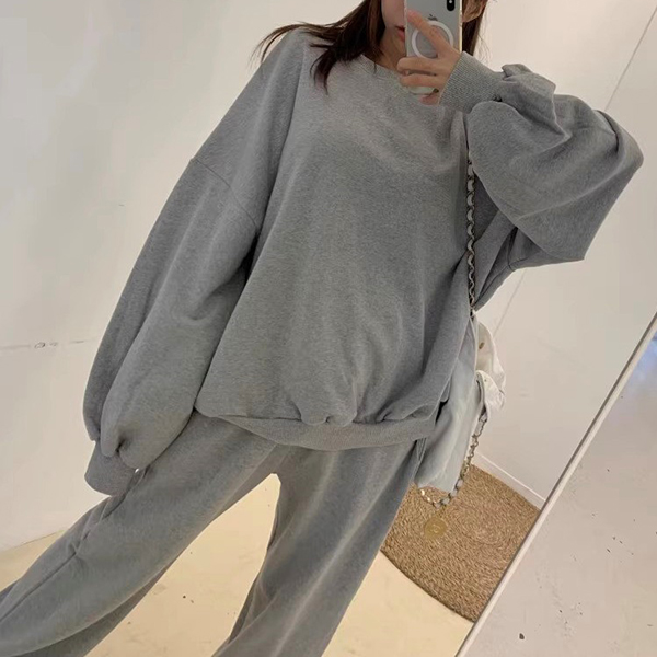데일리 루즈핏 빈티지 트레이닝 세트 NM-0236 - 메인 이미지