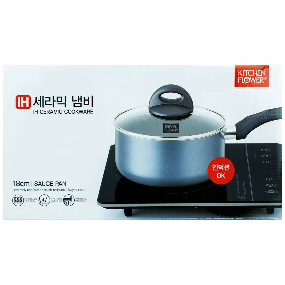 남양키친플라워 IH 세라믹 편수냄비 18cm NY-3195(041193) - 상품 이미지