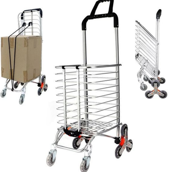 초경량 접이식 쇼핑 카트 알루미늄 계단형 쇼핑 카트 바퀴형 시장