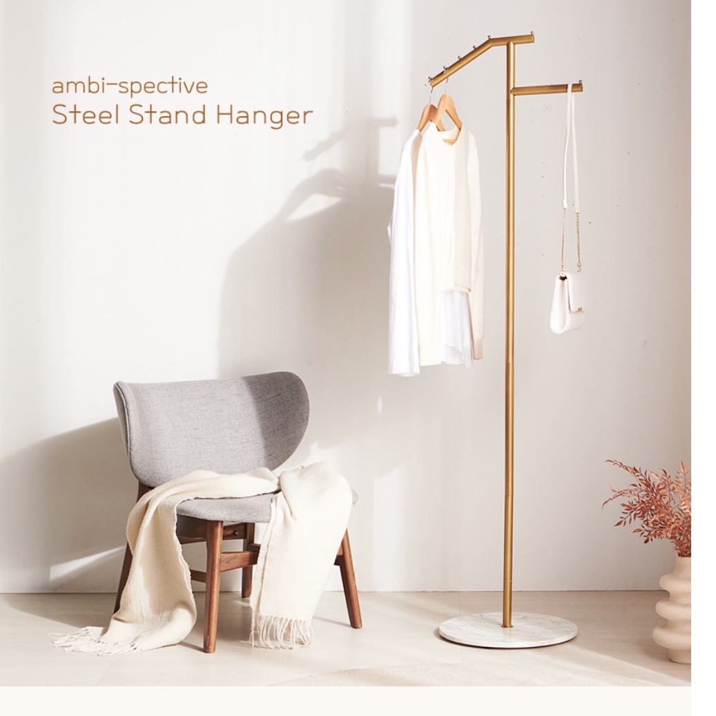 폭 좁은 행거 슬림 행거 가방 걸이 1단 스탠드 옷걸이