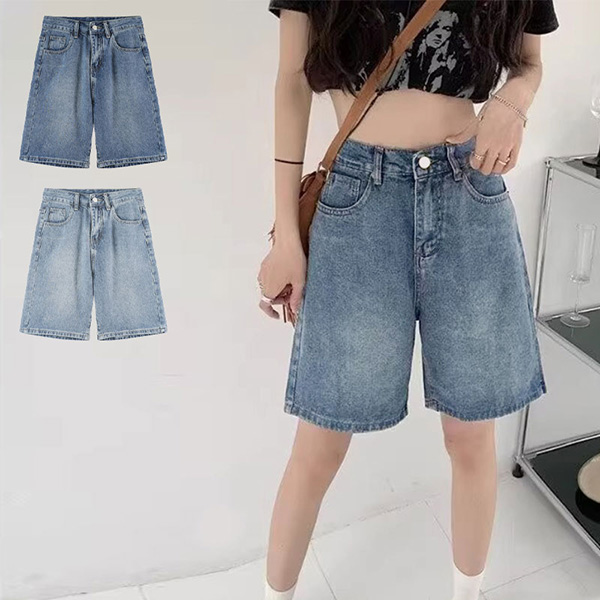 여성 올매치 데님 데일리 하프팬츠 SIS-918 - 메인 이미지