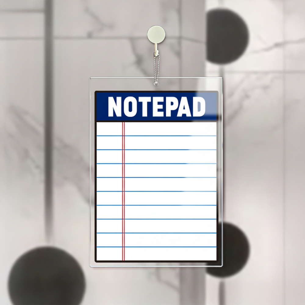 아크릴 걸이형 메모보드 NOTEPAD2 알림 안내판 21x30cm 화이트판 - 메인 이미지