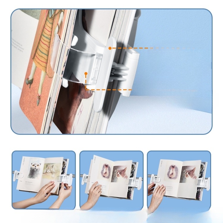 눕서대 나혼자산다 누워서책 침대독서대 태블릿 핸드폰 패드 거치대겸용 화이트 각도 높이 조절 - 상세 이미지 3