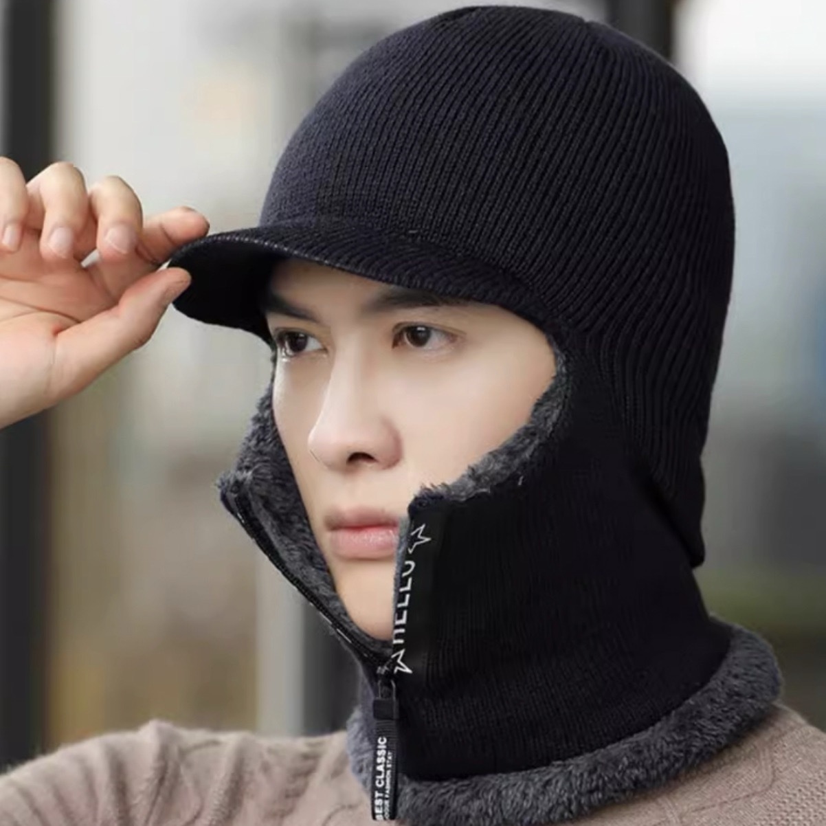 겨울바라클라바 털안감보온모자 방한후드캡 - 상품 이미지