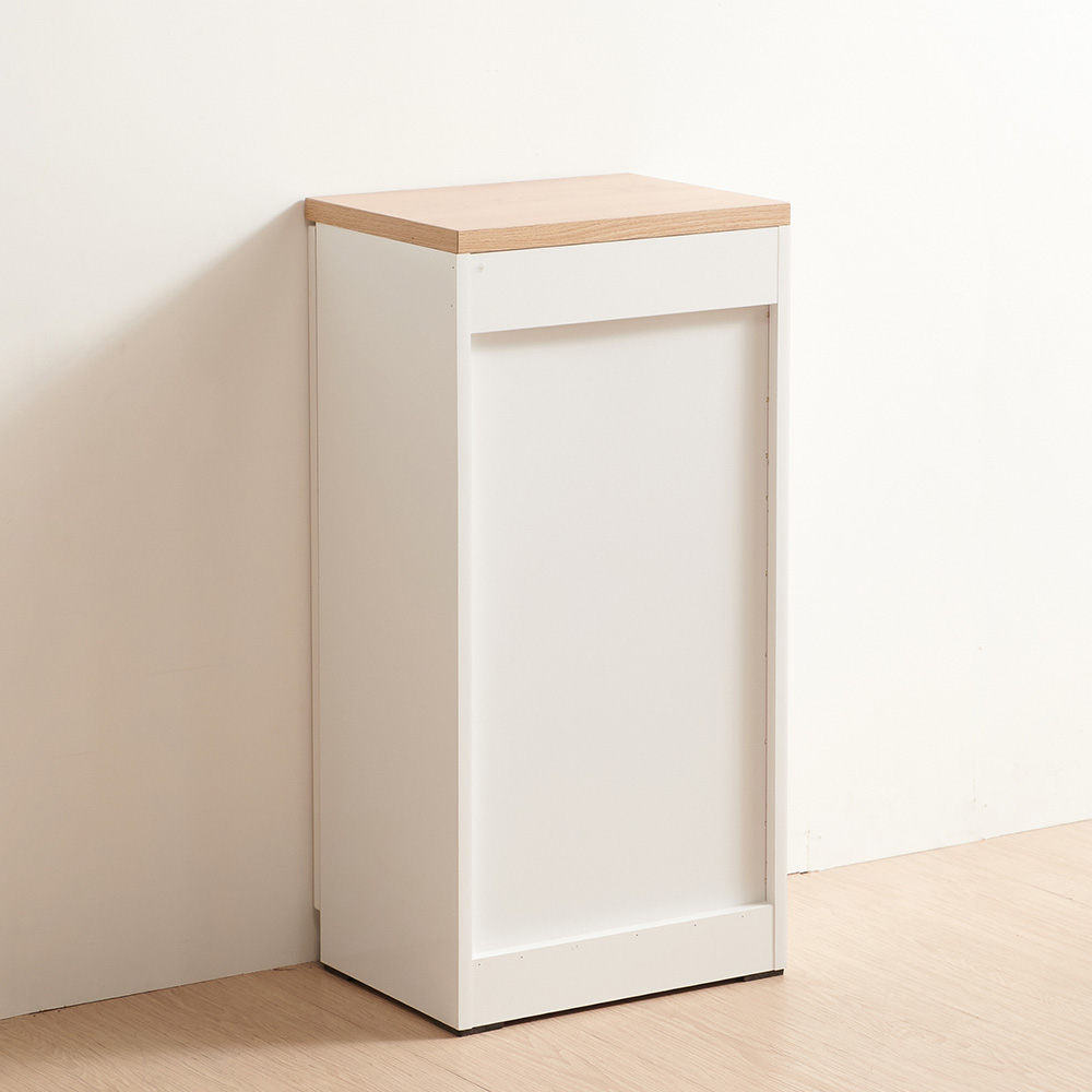 인테리어 분리수거수납장 재활용 분리형 대용량 사무실 카페 수납장 1구, 화이트