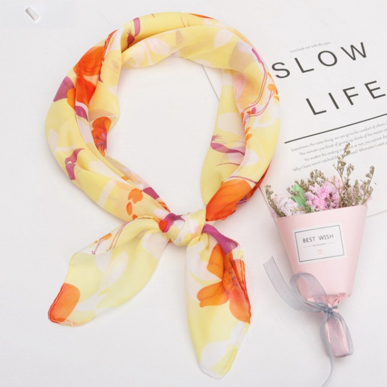 플라워 미니 삼각 심플 쁘띠 스카프