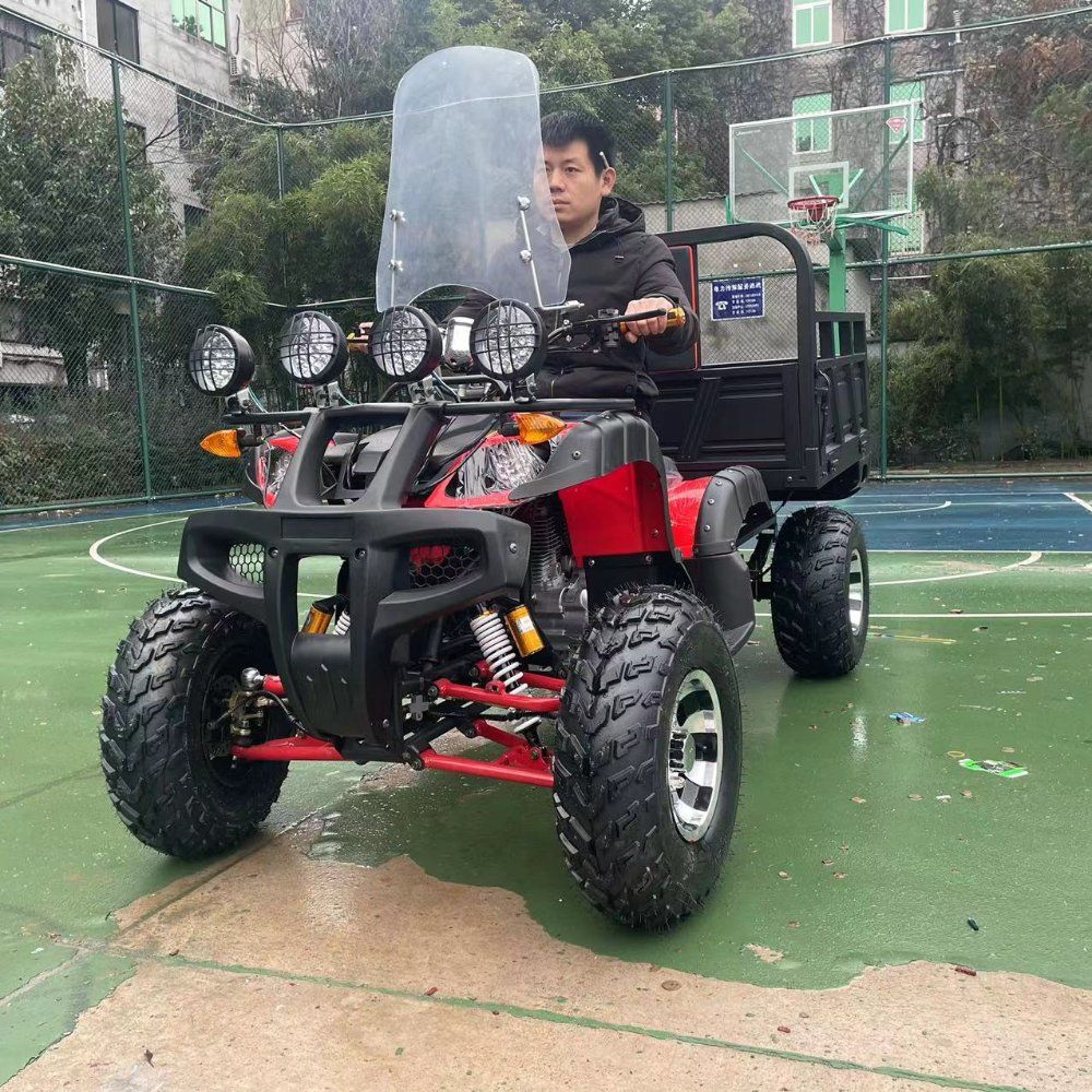 4륜 사륜 오토바이 적재함 ATV 카라반 연결 견인 트레일러 적재 리어카 운반기 버킷 화물 후면 - 상세 이미지 3