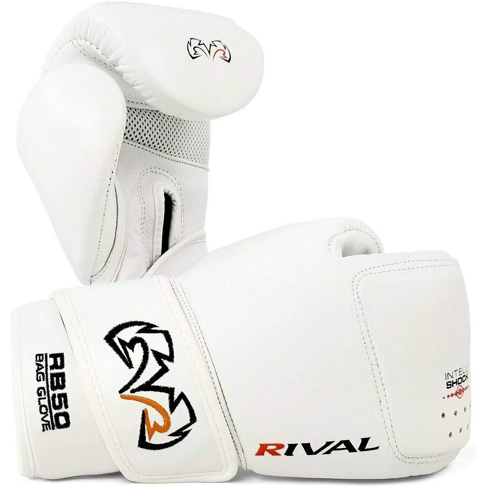라이벌 RIVAL RB50 인텔리쇼크 컴팩트 백 글러브 권투 장갑 화이트 - 상품 이미지