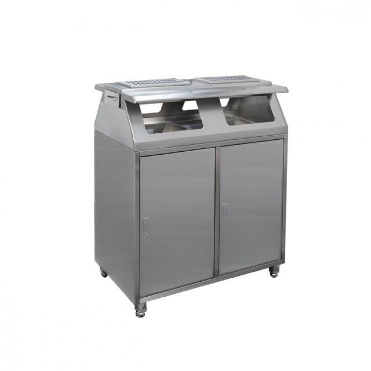 SI 900 X 500 X 1000mm 2분류 가능 재떨이겸 분리수거함 - 메인 이미지