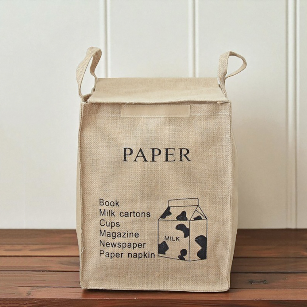 종이분리수거함 면마 분리수거함(PAPER) 가정 이동 재활용 바구니 이동식분리수거함 - 상품 이미지