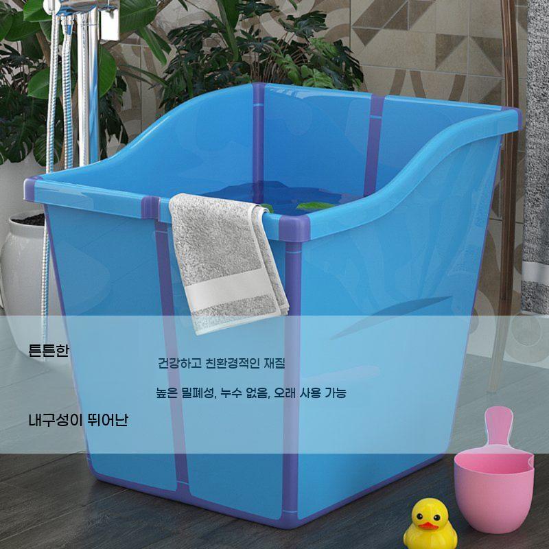 홀로 사우나 접이식 대형 욕조 반신욕 가정용 휴대용 이동식 간이욕조 목욕통 반신욕기 - 상세 이미지 2