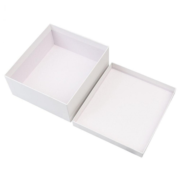 화이트 무지 선물 상자 20x 18x8cm 싸바리 기프트 박스 크라프트 다용도 답례 - 메인 이미지