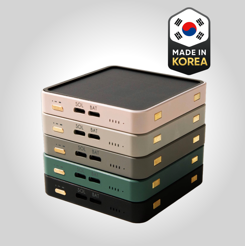 태양광 보조배터리 5000mAh 유선 20W 무선 15W 충전 - 상품 이미지