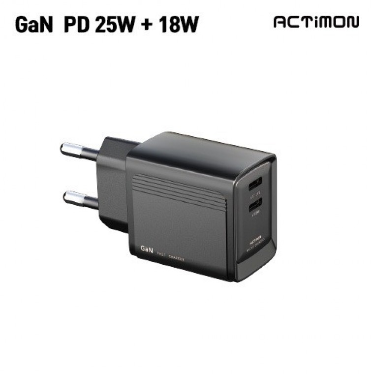 엑티몬 가정용 PD 25W+18W 충전기 (C+C포트)(케이블미포함) - 상품 이미지