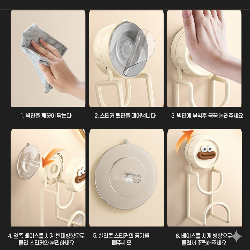 유디엘 무타공 아기 욕조걸이 대야걸이 욕실 주방 수납 이미지 6