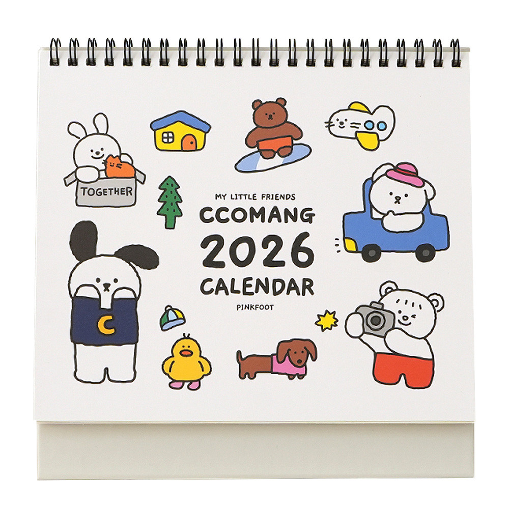 핑크풋 캘린더 2026 꼬망 탁상 달력 책상달력 달력 탁상달력 - 메인 이미지