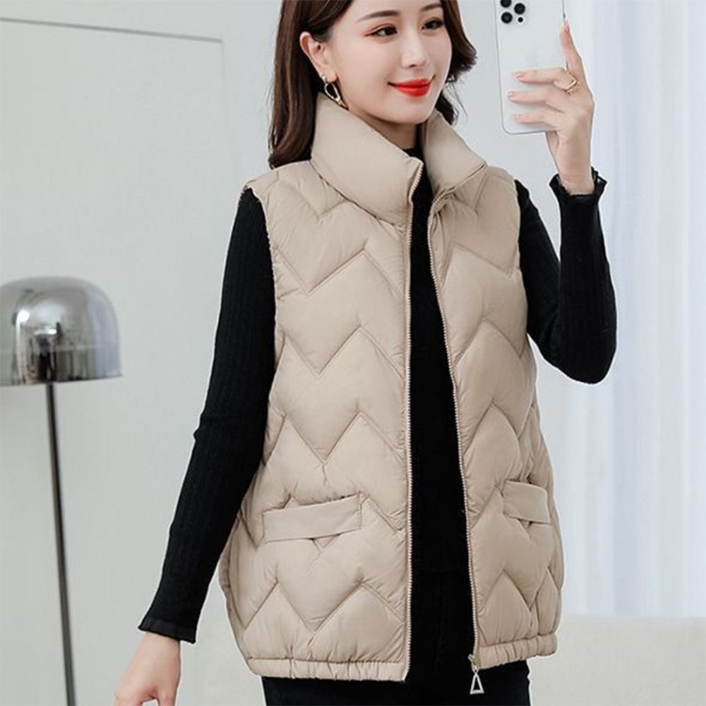 따뜻한 보온 경량 패딩조끼 프리미엄 여성 방한코트 - 상품 이미지
