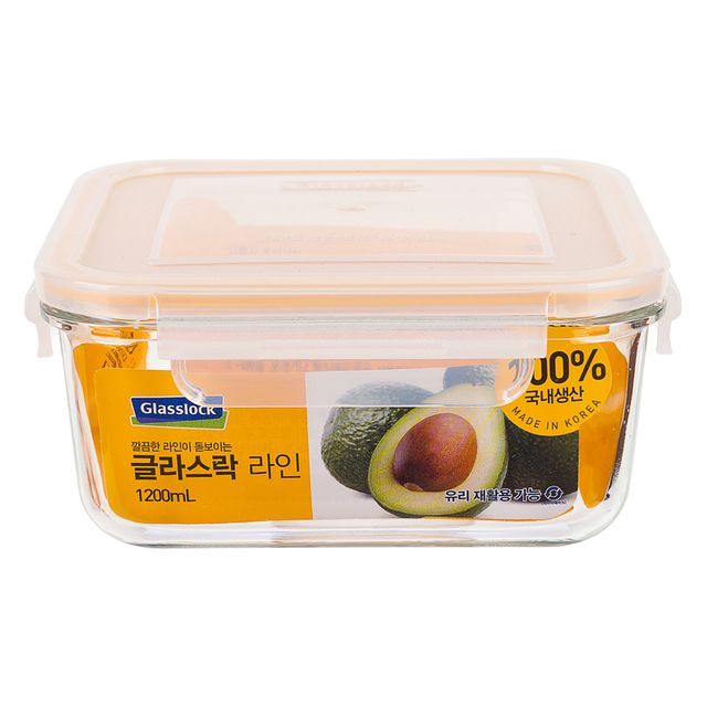 글라스락 정사각 유리 밀폐 용기 1200ml - 메인 이미지