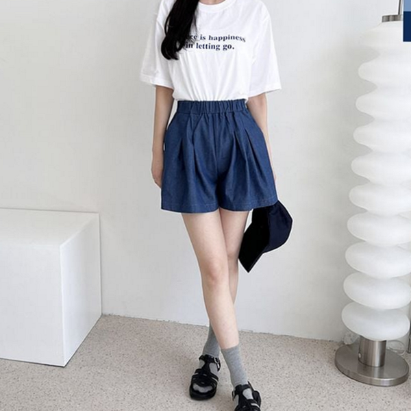 데 여자 플레어 반바지 와이드 여성 플레어 쇼츠 바지 여름 - 상품 이미지
