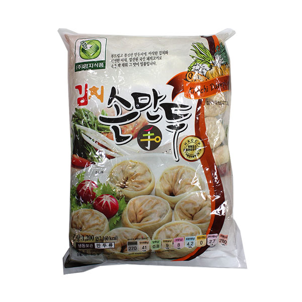 JN0082/(냉동)엄지 김치손만두1200g - 상품 이미지