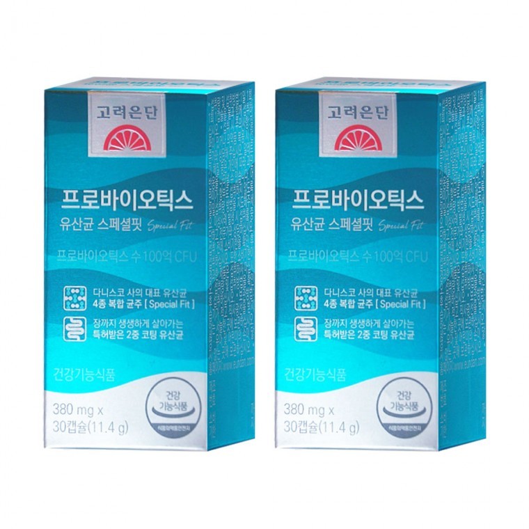 고려은단 프로바이오틱스 유산균 스페셜핏 30캡슐 X 2개 - 메인 이미지