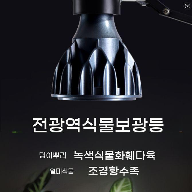 식물키우기 우산 식물등 다육이 키우기 성장등 세트 화분 조명 전구 천장 천장형 - 상세 이미지 2