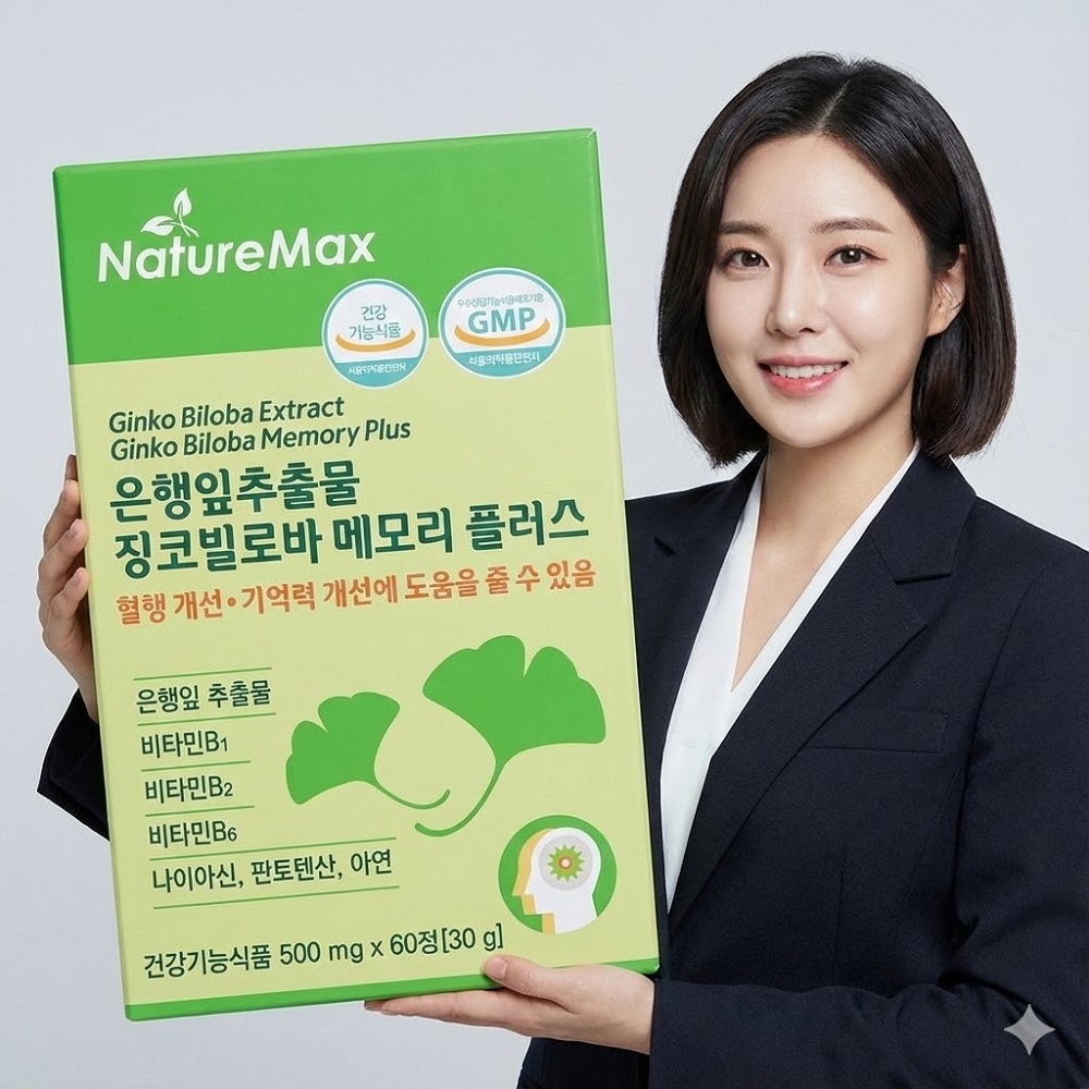 은행잎 추출물 징코빌로바 메모리 플러스 60정 제품 이미지