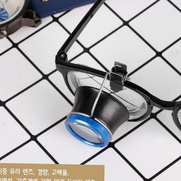 휴대용 클립온 돋보기 수집용 안경 착용 돋보기 악세사리 작업용 고배율 - 상품 이미지