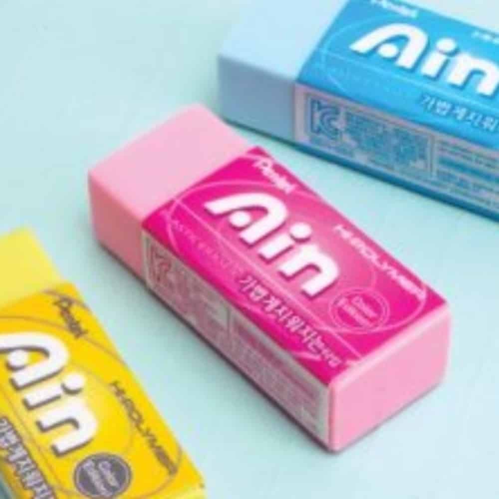 사각지우개 초등학생학용품 아인 핑크 24개 - 메인 이미지