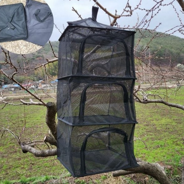 다용도 캠핑 건조 망 접이식 식기 건조 망 휴대용 4단 - 상품 이미지