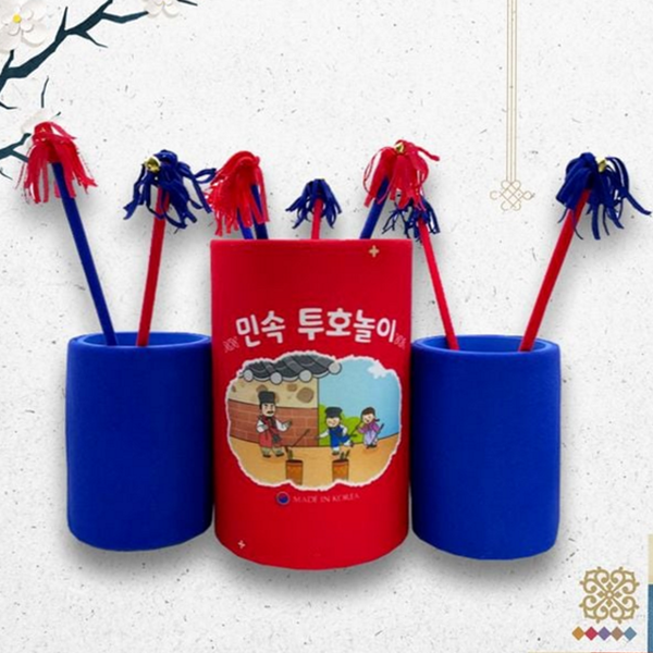 가족 민속 투호 놀이 청홍 투호 던지기 세트 집 실외 - 상품 이미지
