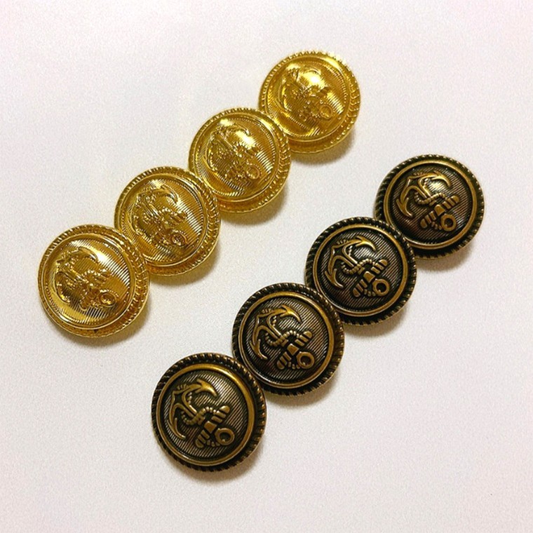 25mm 교복 코트 정장 빈티지단추 금장 부자재 4p - 상품 이미지
