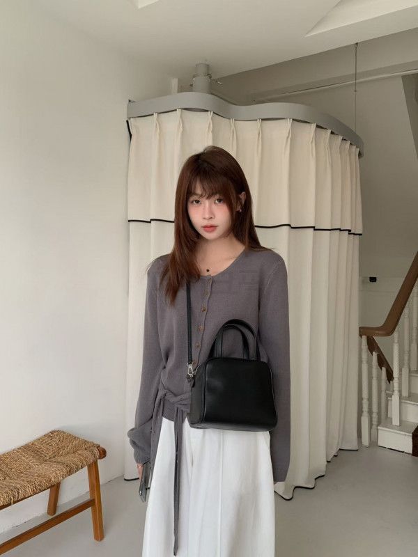 여성 미니 스퀘어 숄더백 고급 양가죽 심플한 디자인 데일리 캐주얼 크로스백 활용도 높은 가방 - 상세 이미지 5