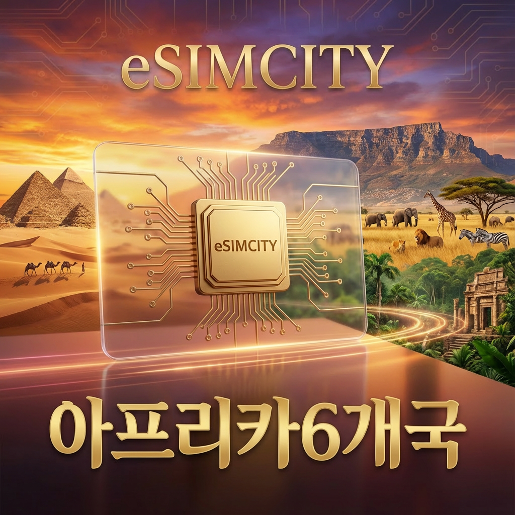 [즉시발송] 아프리카 6개국 eSIM 알제리 튀니지 이집트 남아공 가나 레위니옹 3일 5일 7일 10일 무제한 500MB 1GB 2GB 3GB 5GB - 상품 이미지