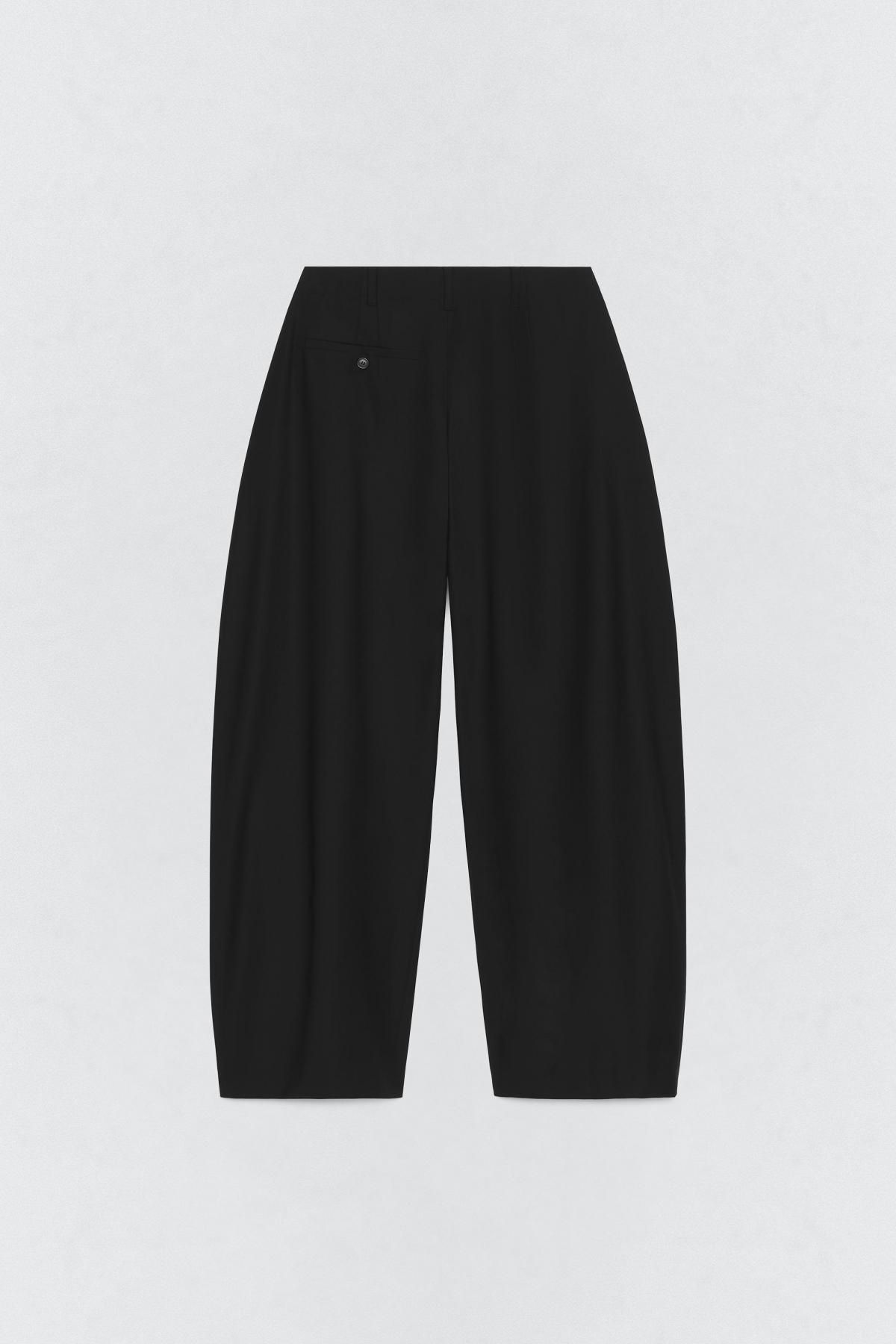 자라 울 플리츠 와이드 팬츠 X 소시오츠키 9759/499 BLACK - 상세 이미지 4