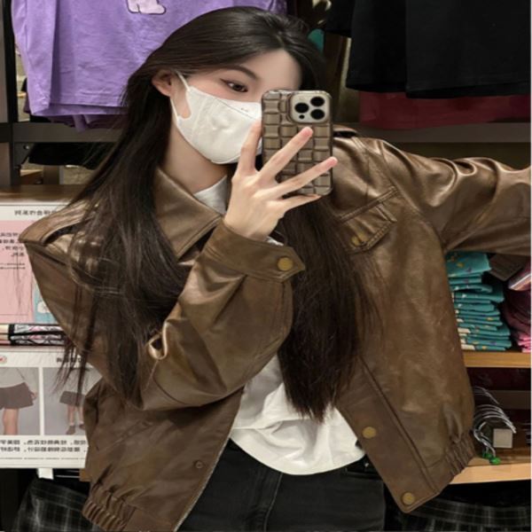 자켓점퍼 아우터 스웨이드 여성 이지캐주얼 - 상품 이미지