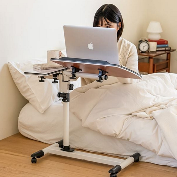 다용도 이동식 침대 테이블 바퀴형 이동식 노트북 테이블 조절식 높이
