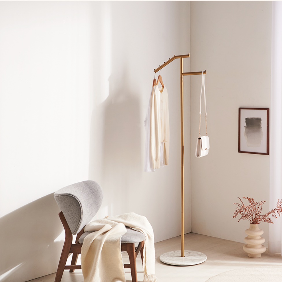 폭 좁은 행거 슬림 행거 가방 걸이 1단 스탠드 옷걸이