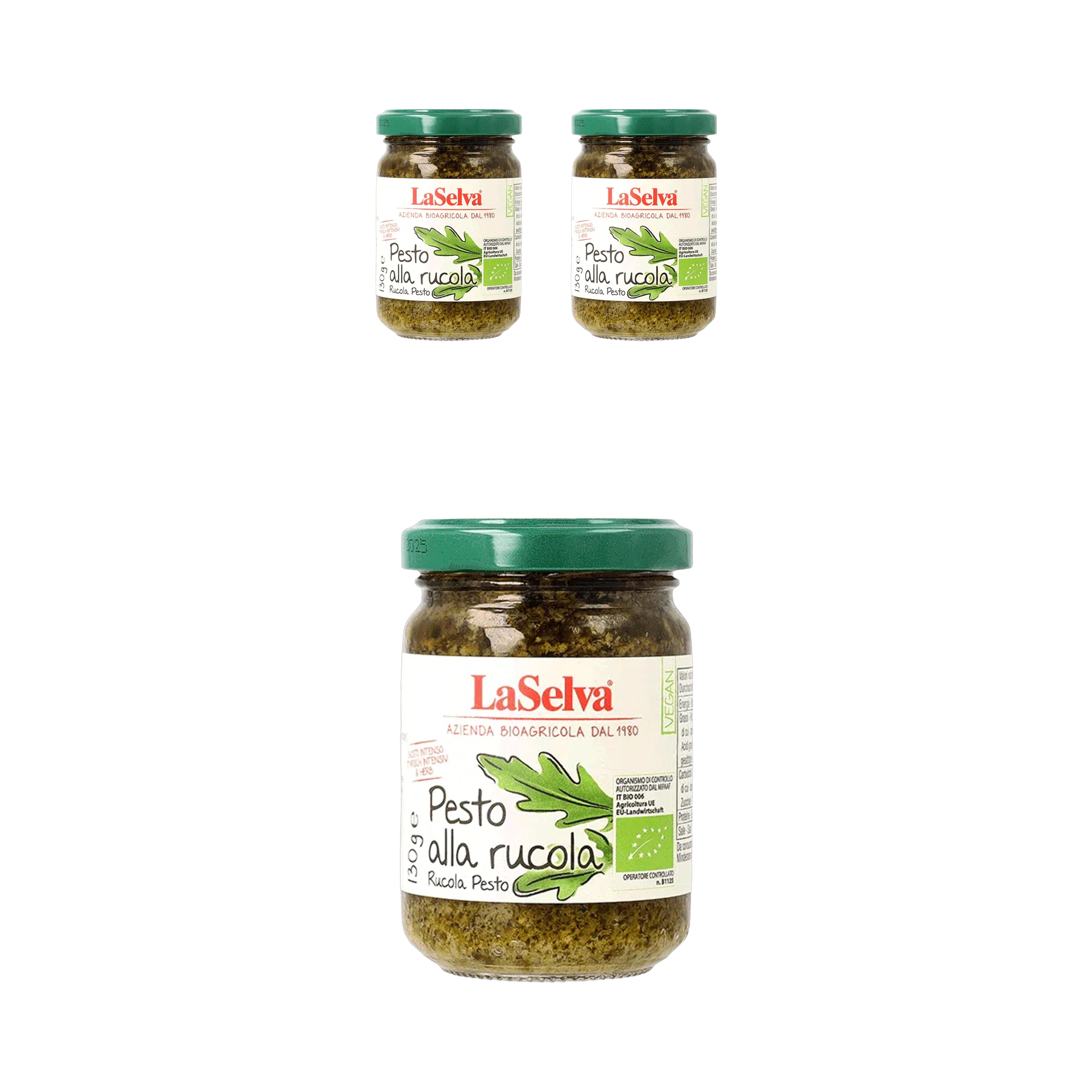 라셀바 이탈리아 100% 무설탕 유기농 루꼴라 페스토 소스 130g, 3개 - 상품 이미지