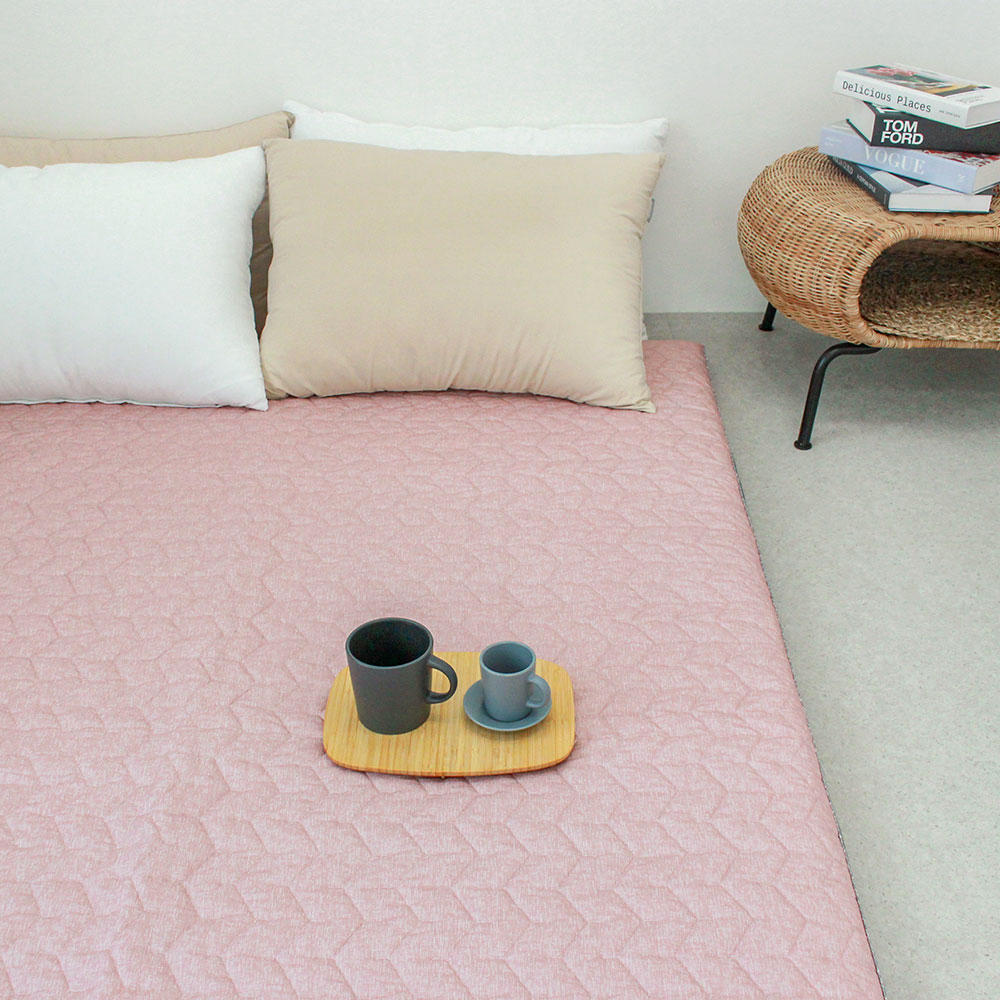 아르떼베딩 부드럽고 두꺼운 거실 원룸 자취 펜션용 방바닥 요매트 모닝 블루 싱글 5cm